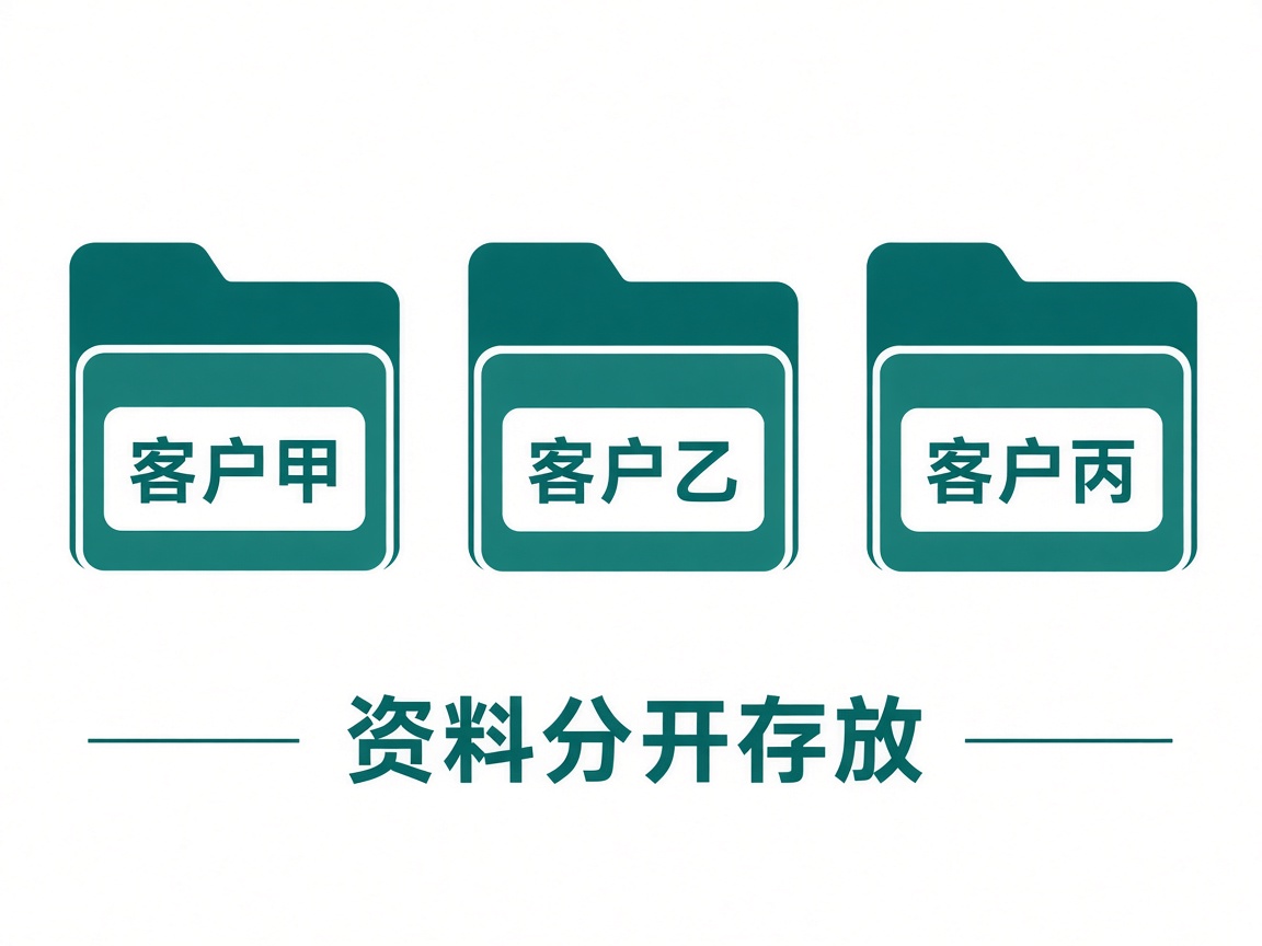 多个客户资料分开存放示意