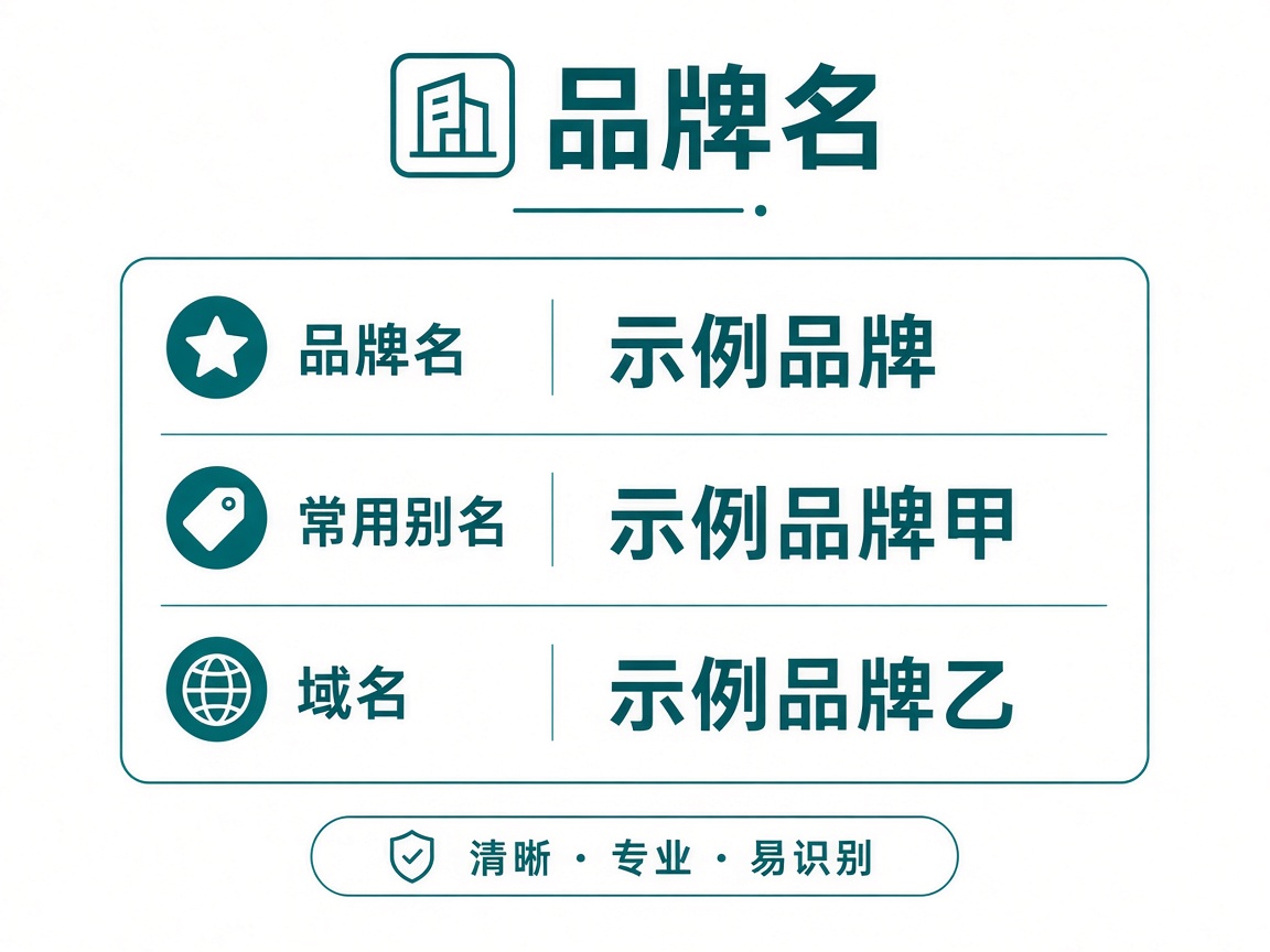 品牌名与常用别名对照示意