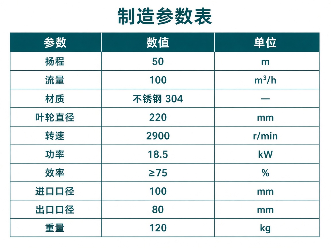 制造业参数表示意